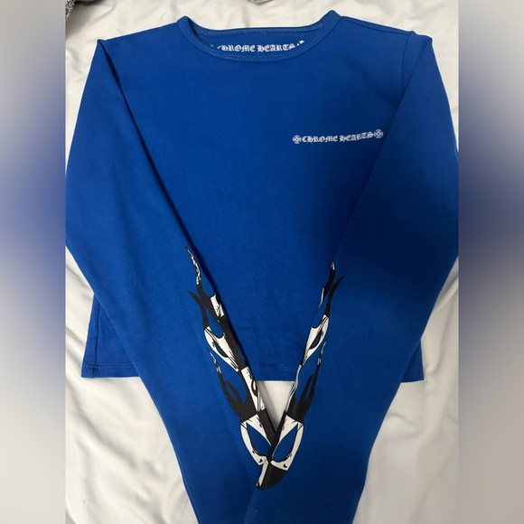 Chrome Hearts long sleeve crop top